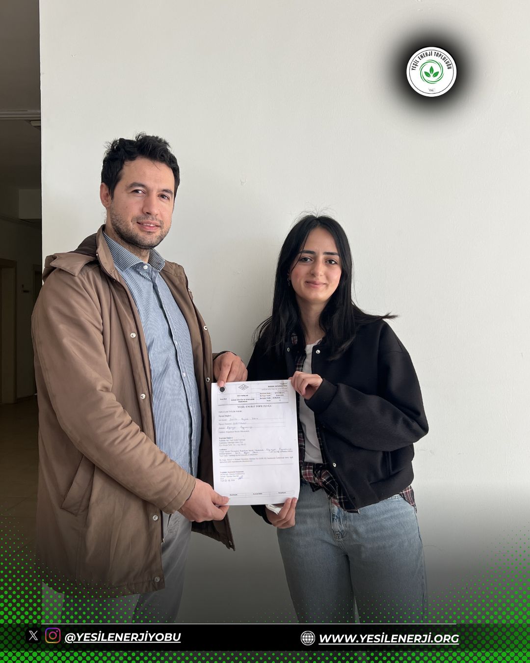 The Green Energy Community held a certificate presentation ceremony within the scope of SOBI-EK.