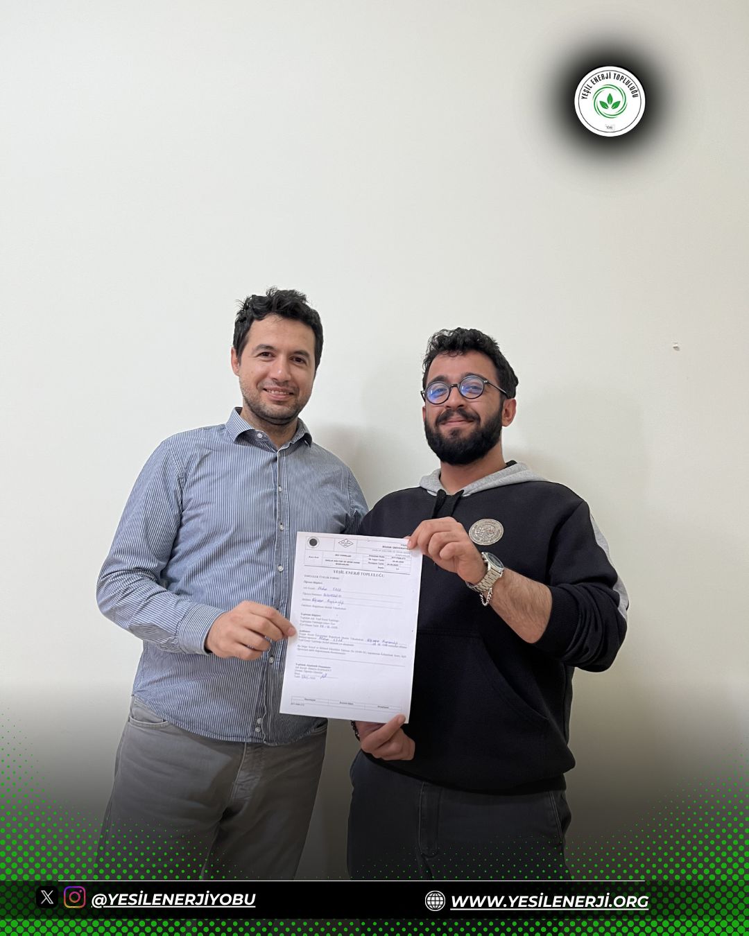 The Green Energy Community held a certificate presentation ceremony within the scope of SOBI-EK.
